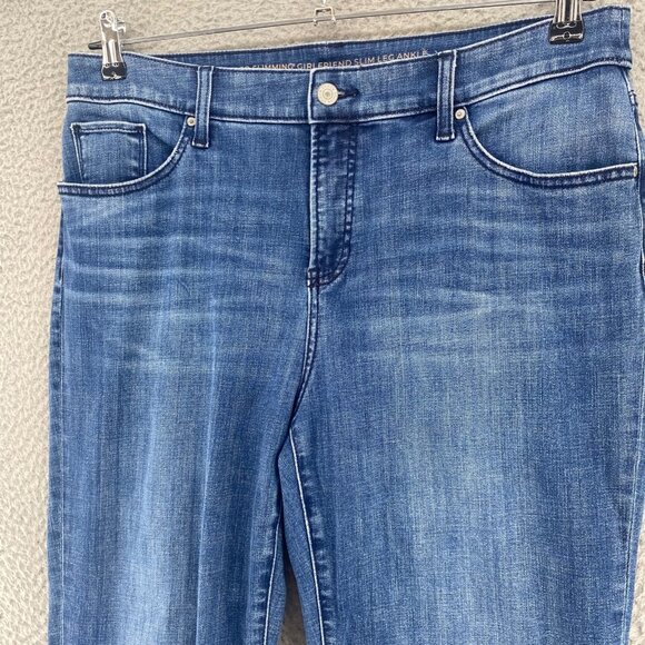 Chicos Jeans Womens 2 US 12 Blue So Slimming Girlfriend Ankle Medium Wash Denim - Picture 2 of 11